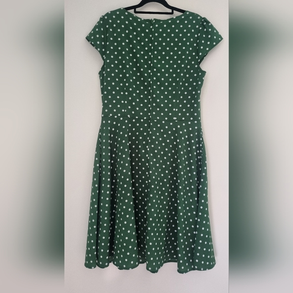 Dangerfield midi dress, green, short sleeve AU14 - Picture 2 of 5